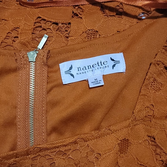 Nanette Nanette Lepore Womens Orange Lace Square N - Picture 5 of 6